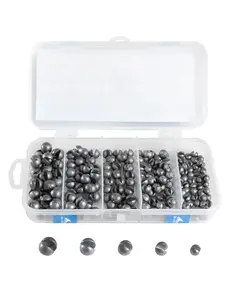 BLUEWING Split Shot Weight Model B 200pcs Durable Fishing Sinker with Open-Ended Design, Soft Lead Material, Compact Packaging