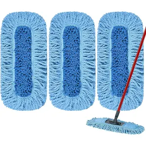 3 Pack Dust Mop Head for Dual-Action Dust Mop Pads Refills Microfiber Duster Mop Head Replacements Floors Washable Replace Pads No Handle