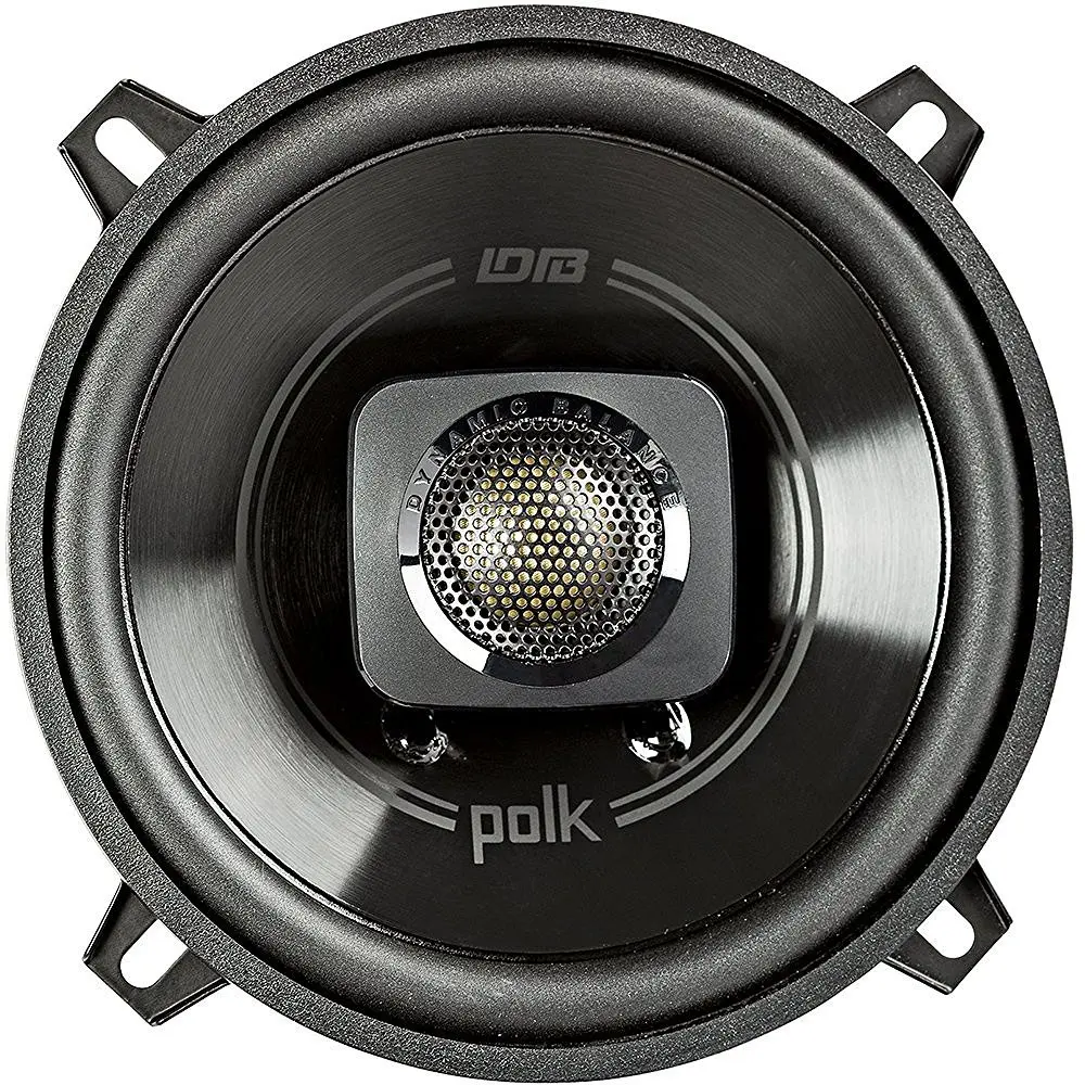 Polk Audio DB522 DB+ Series 5.25" Coaxial Waterproof Full Range Car/Marine Audio Speakers - IP56 Rated 2-Way 4-Ohm, 300W Peak, 55-22kHz Response, Polypropylene Woofer, 0.75" Silk Dome Tweeter, Easy Installation for Motorcycles, Car Audio System