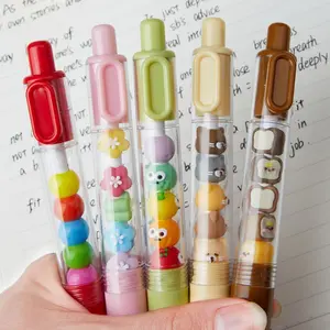 7/14 Beaded Design Click Pen, 0.5mm Retractable Gel Ink Pen, Smooth Writing, Office School Supplies, Stress Relief Craft Gift