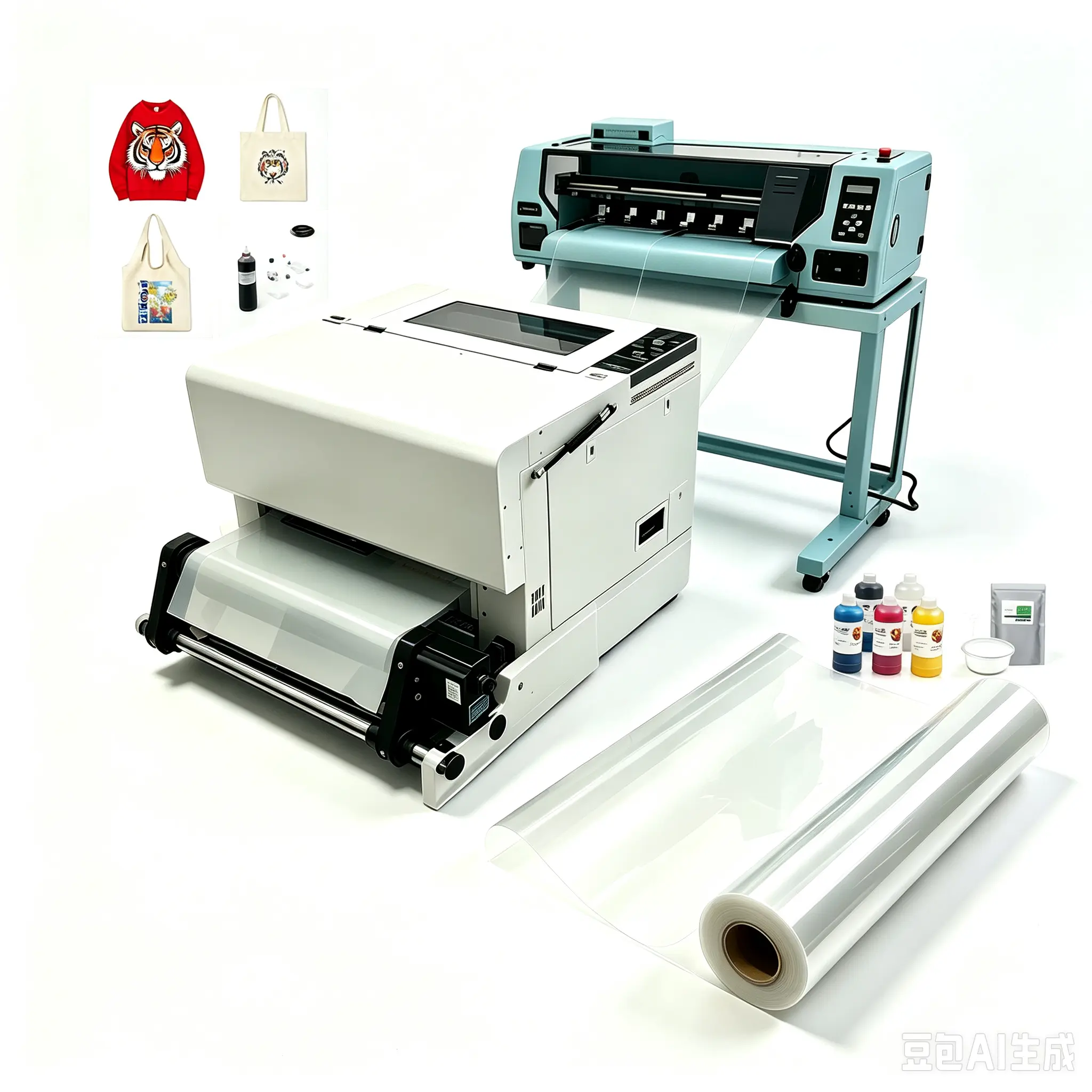 24 inches Wide A1 DTF Printer With shaking dryer, Dual XP600 Head Built-in automatic cleaning ,4 Times Faster Than L1800 1390 , for Clothes Wait Print Including 5*1000ml Dtf ink 1kg powder 1 Roll Film