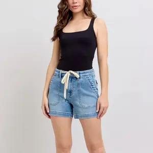 Judy Blue Vintage Wash Jogger Shorts