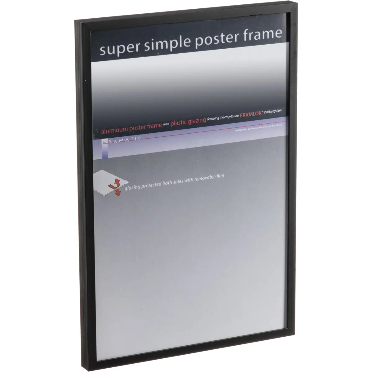 Framatic Superlight Aluminum Poster Frame for a 8x10" Photograph, Black