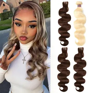 P4/613 Bundles Highlight Body Wave Bundle Raw Hair Bundles 20~28 Inch Blonde Human Hair 100g/pc Human Hair Extensions