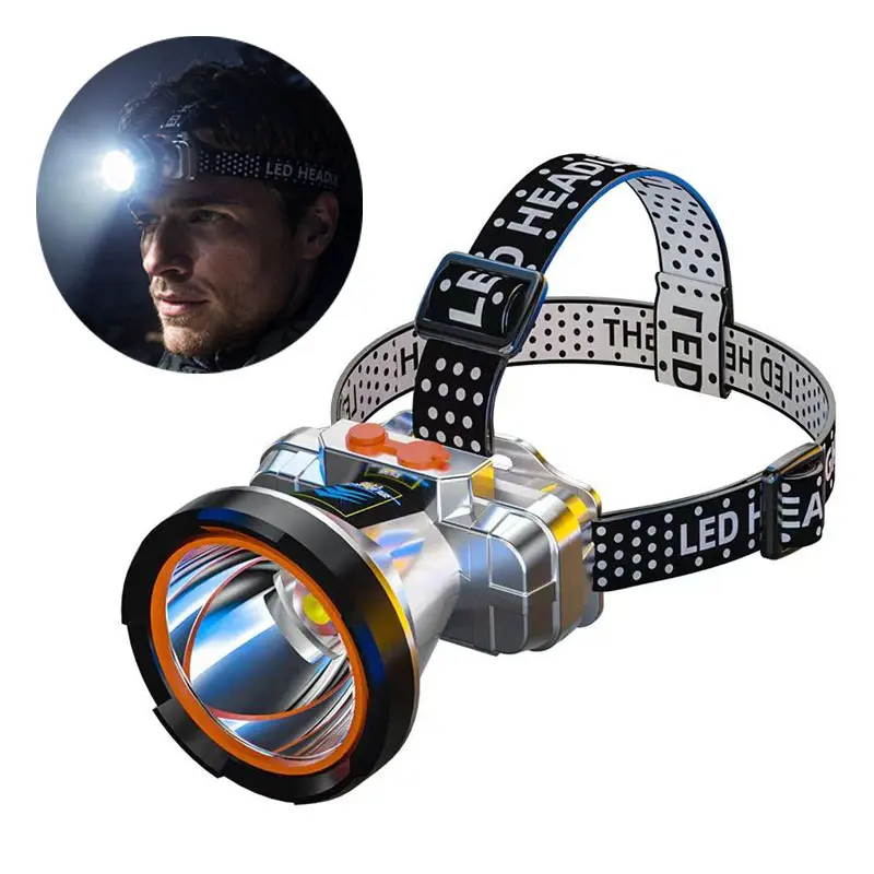 Ultra Bright Rechargeable Headlamp, Hands-Free LED Head Light with Motion Sensor, Waterproof Camping Flashlight for Hiking, Running, Fishing & Outdoor Adventures