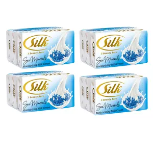 Silk Sea Minerals Beauty Soap pack of 4 (12 bar soap): Silky Smooth Skin Every Day