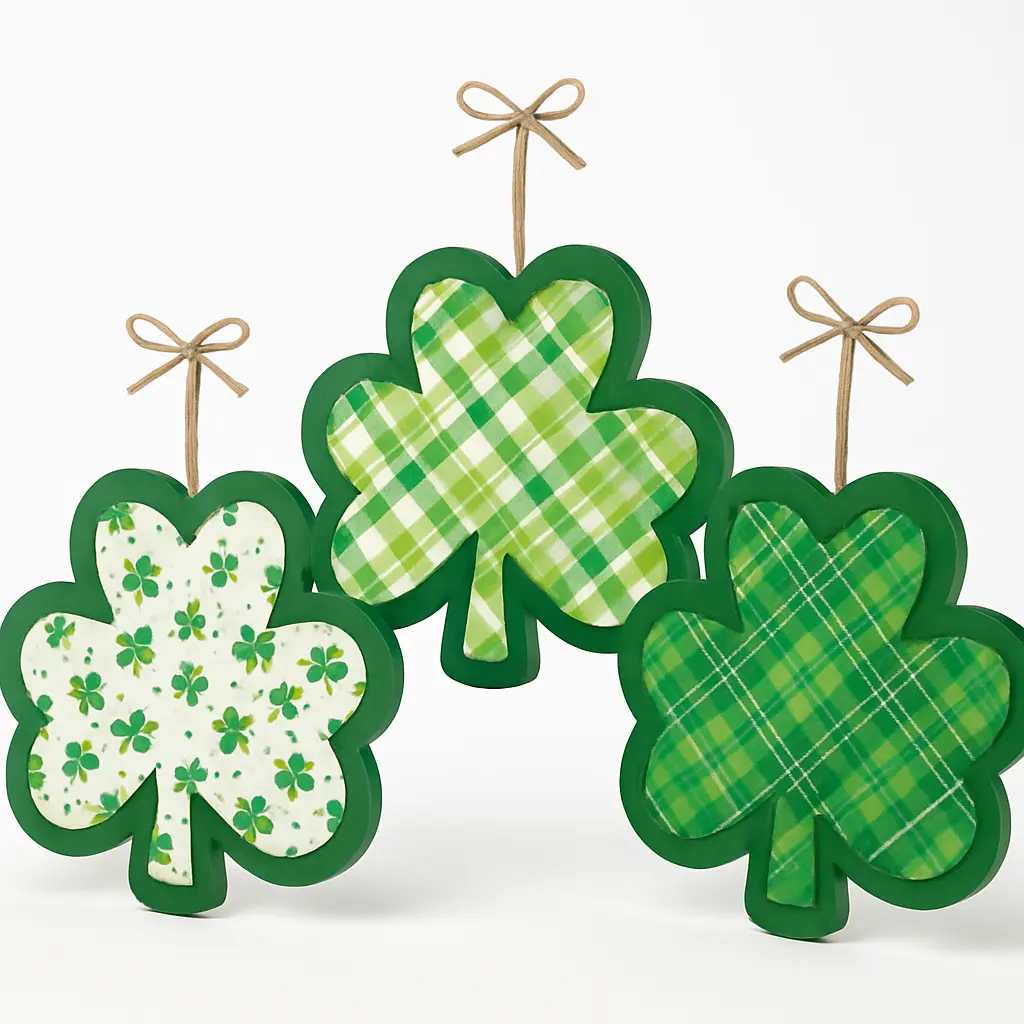 St. Patrick's Day Shamrock Hanging Sign Set - 3 Pack