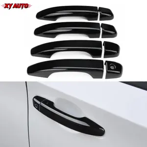 For 2018 2019 2020 2021 2022 Honda Accord Car Door Handle Cover Compatible Accessories Door Handle Protector Glossy Black (Without Keyless Entry Holes)