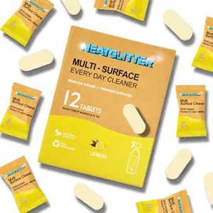 NEATGLITTER Multi-Purpose Tablets - Eco-Friendly, Powerful Cleaning, Space-Saving, Planet-Friendly, 12 Tablets, Lemon Scent
