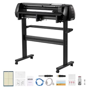 VEVOR Vinyl Cutter Machine, 34 inch Max Feed Width, Dual Blades, Adjustable Force and Speed, LED Display, Vinyl Plotter Cutter Printer with Signmaster Software for Compatible with Windows and macOS