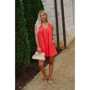 Della Swing Dress-Red