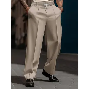 Men's Trousers | Casual Loose Straight Cut Simple Comfortable Daily Fashion Basic Model