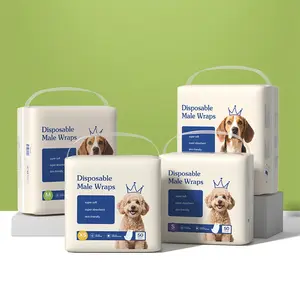 Disposable Male Dog Wraps 50 Count Super Absorbent, Leakproof Belly Bands for Marking, Travel & Daily Protection