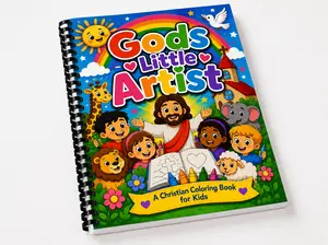 God's Little Artist Christian Creative Coloring Book for Children - Faith-Focused Activity Book with Coloring Pages, Illustrations to Boost Artistic Expression, Ideal Gift