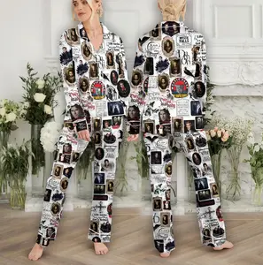 Damon Sal.vat0r Kid & Adult Vampire Diaries Family Pajamas Set, Matching Sleepwear, Halloween Xmas Gift for Fans