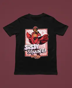 Obscurix | "SASSYsquatch" Sassy Sasquatch T-Shirt | Bigfoot Pinup Design | Alt Streetwear Top