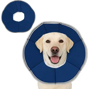 MAXFUT Dog Cone Collar,Soft Cone for Dogs to Stop Licking After Surgery,Non Inflatable Dog Donut Cone (Blue, XXL)