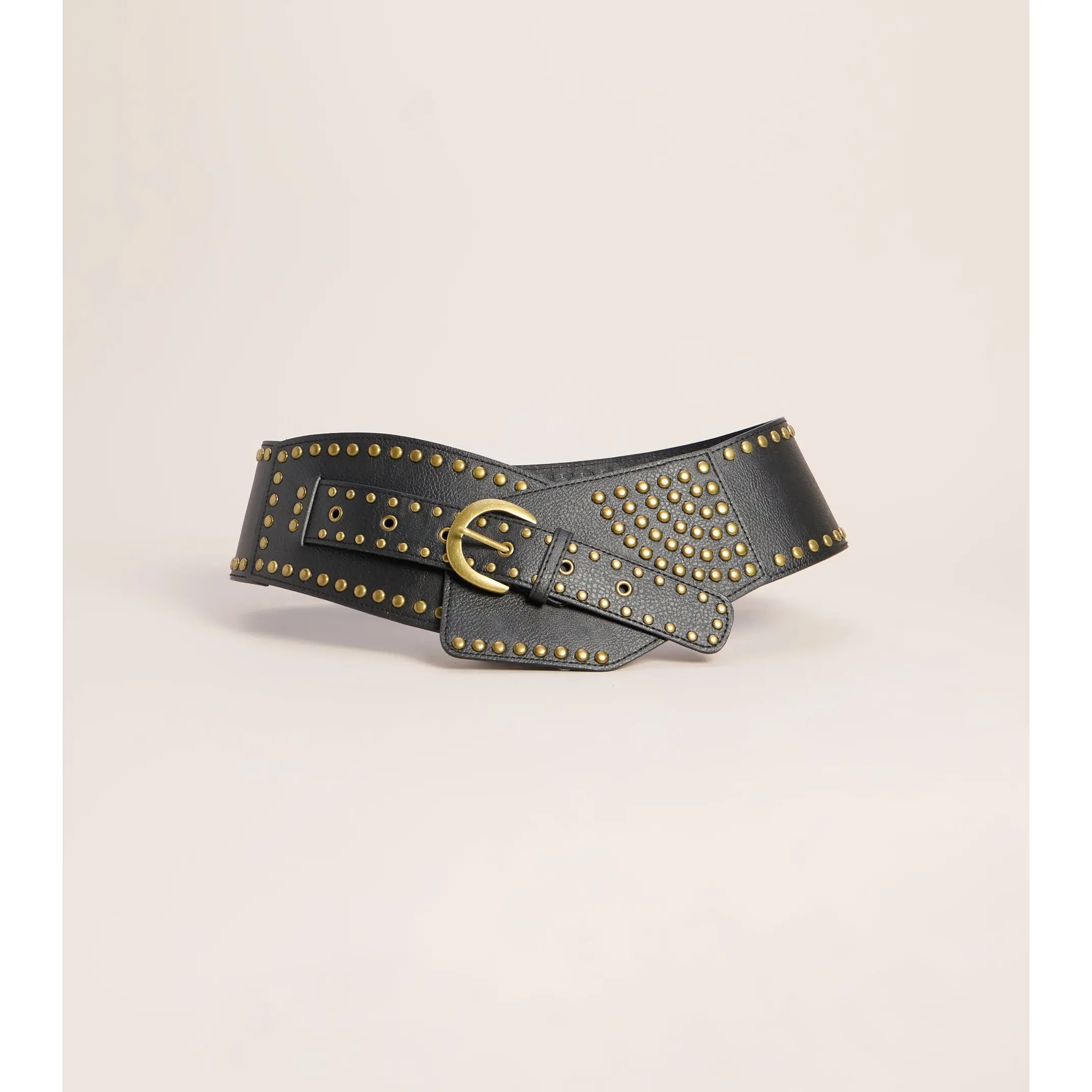 Waist Rules Studded Wide Belt
