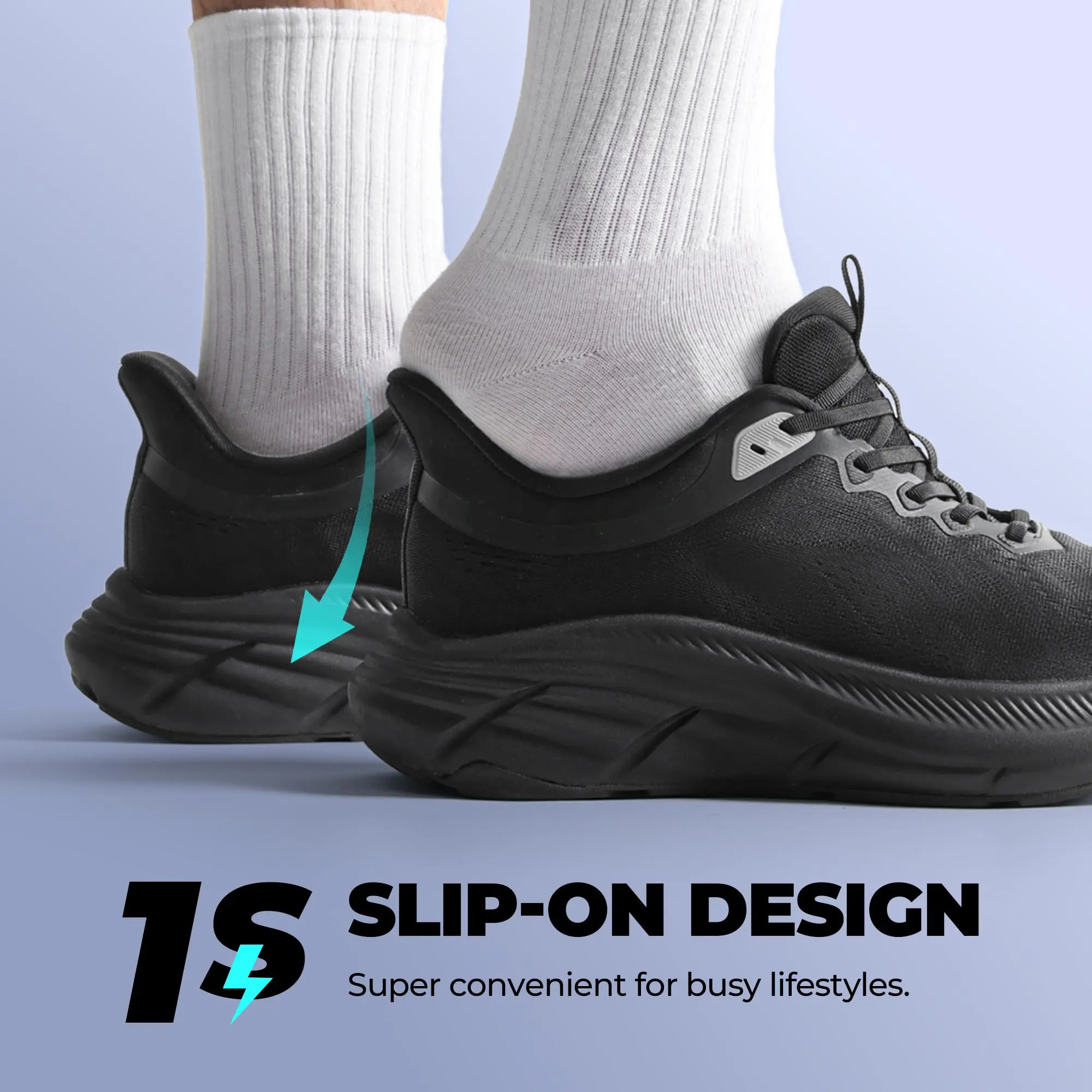 ALL BLACK—Slip-On