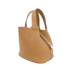 Pre-owned HERMÈS Calfskin Shoulder Bags Hermes Picotin Lock PM Clemence Tote Bag