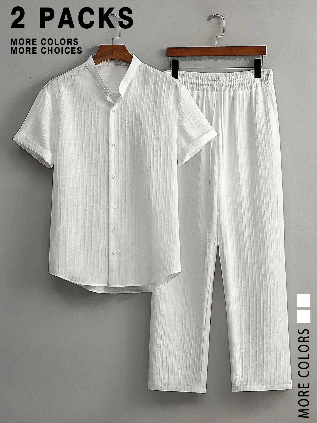Men's Solid Top & Pants Lounge Set Loungewear, Regular Fit Casual Comfy Long Sleeve Top & Trousers PJ Set, Men's Sleepwear for All Seasons
