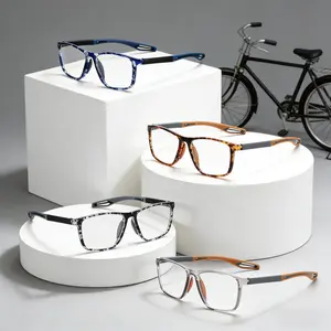 Latest model - 4 pairs of sport-style anti-slip reading glasses - ultra-light anti-blue light, for men and women, 0 to +6.0, suitable for sports and digital screens, visual enhancement, lightweight glasses, comfortable and flexible