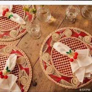 Handmade red Holiday Placemat