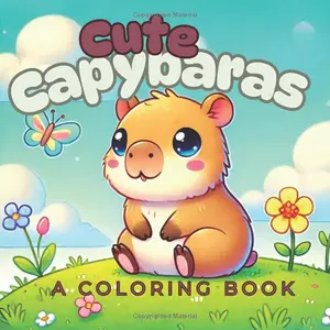 Cute Capybaras: A Coloring Book