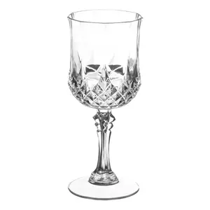 8 oz. Crystal Cut Plastic Wine Glasses