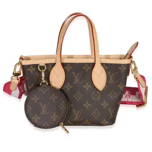 Pre-owned Louis Vuitton canvas Crossbody Bags NY153667 Pink Monogram Neverfull BB