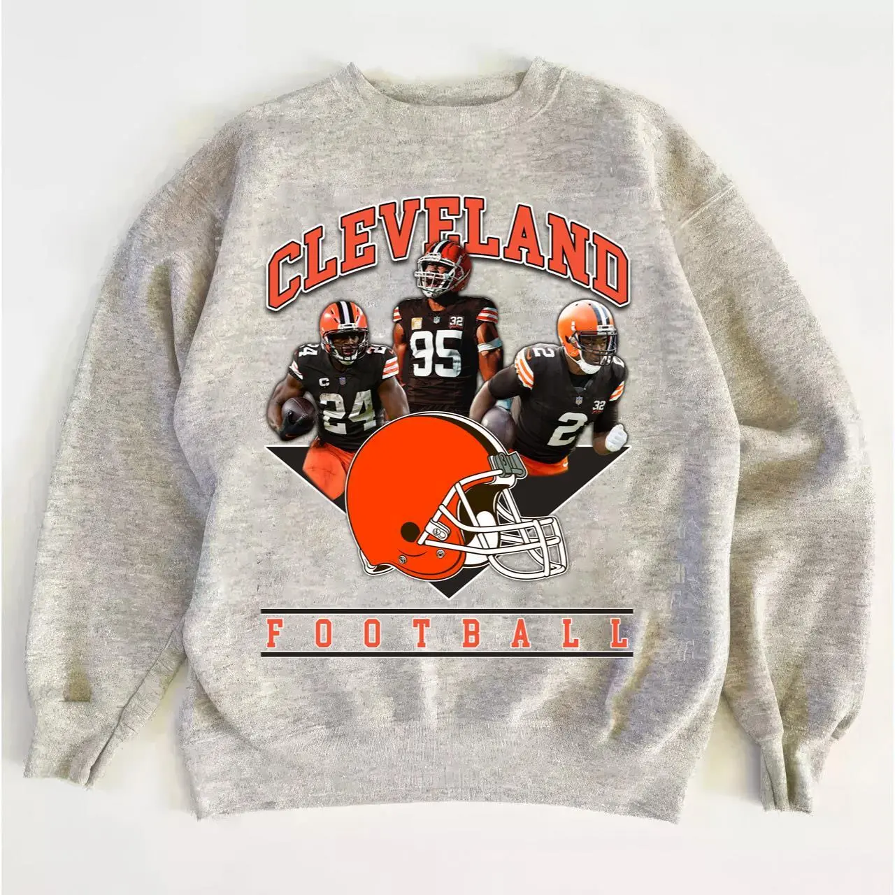 Cleveland Vintage Football Sweatshirt, Retro Crewneck Game Day Fan Apparel