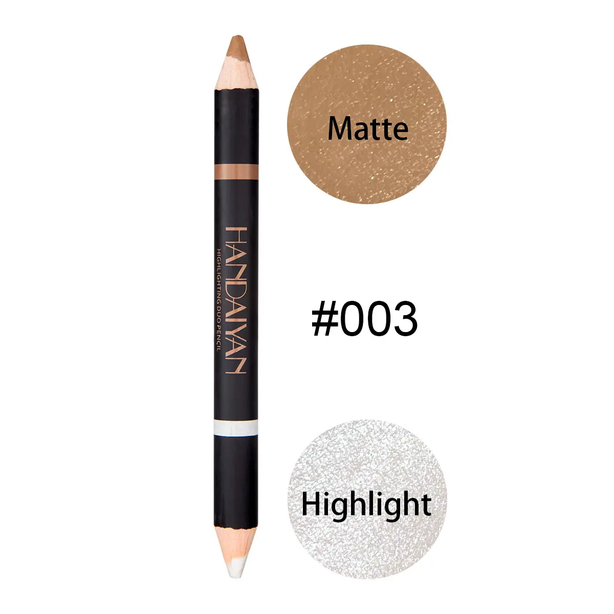 Two-color highlighter pencil for women's makeup