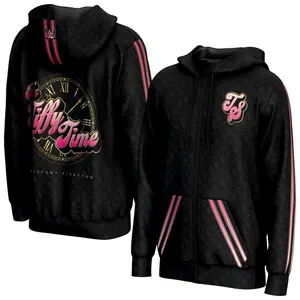 Tiffany Stratton Tiffy Time WWE Black Zip Hoodie, Glam Fashion Streetwear, Sparkly Aesthetic Design, Preppy Center Of Universe Jacket, It Girl Style