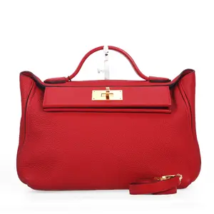 Pre-owned HERMÈS Togo Leather Shoulder Bags Hermes 2424 29 Rouge 53486929 ns