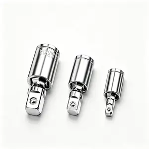 KEZHIDE 3PCS Universal Joint Swivel Socket Adapter Set - Drive Ratchet Adapter with 1/4, 3/8, 1/2 Drive Sockets, Chrome Vanadium Steel, 360° Rotatable Hex-Core Pinless Design for Car Repair, Summervibes Fathersday Gift