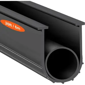 VEVOR Garage Door Seals Bottom Rubber, U Shape+O Ring Garage Door Weather Stripping, Universal Weatherproof Threshold Buffering Sealing Rubber, 5/16 inch T-Ends and 3 3/4 inch Width (16 Ft, Black)VEVOR Super Brand Day