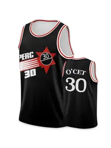 Men's Basketball Jersey Perc #30 O'cet Movie Print, Comfortable Fabric, Quick-Dry Breathable, Sporty Style for Fitness & Training, Jersey Top