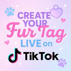 Custom UV Resin Fur Tags Personalized Pet Name Tags with Glitter & Charm Create Your Fur Tag LIVE on TikTok