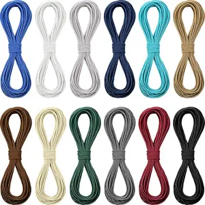 Boao 131 Yards Multicolor Beading Elastic Cord 1mm for Jewelry Making and Sewing Elastic String Stretch Bead Cord for Sewing and Friendship Bracelets, Anklet, Necklace, Journals(Dark Colors)