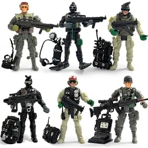 P-MTS012    Army Men Set, Soldiers Toys for Boy Age 4-7,Army Men Action Figure Military Playset with Military Weapons Accessories,Army Toy Set for Kids Toddler Boy