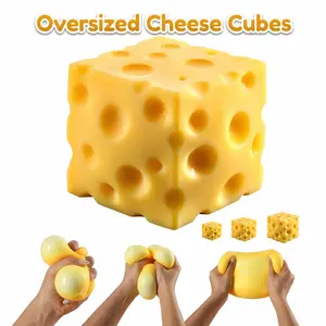 Oversized Giant Cheese Squishy Fidget Toy with Inner Filler, Highly Playable Stress Relief & Emotional Release Accessory, Fun Sensory Hand Toy, Perfect Relaxation Gift for Kids and Adults, Ideal for Daily Leisure & Party Use, Toys & Hobbies Category