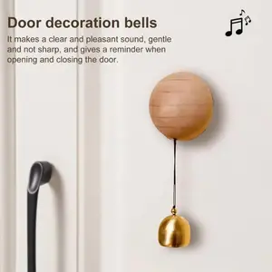 Rustic Style Metal Wooden Door Chime Decorative Bell Set for Home Entrance Door Hanging Ring When Opening Stylish Decor Must-Have for Housewarming & Daily Use