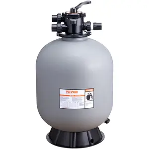 VEVOR Sand Filter,  24-inch, Up to 65 GPM Flow Rate, Above Inground Swimming Pool Sand Filter System with 7-Way Multi-Port Valve, Filter, Backwash, Rinse, Recirculate, Waste, Winter, Closed Functions