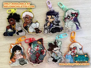 Resident Evil Mini Acrylic Phone Charms , Leon kennedy, Grace, Jill, chris, Claire, Ada Wong mini keychain - RE2 RE4 RE9 RE1