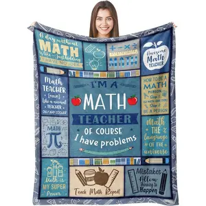 Math Teacher Appreciation Gifts, Math Teacher Decor, Gifts for Math Teachers, Birthday Gifts for Math Lovers Blanket 60x50inches