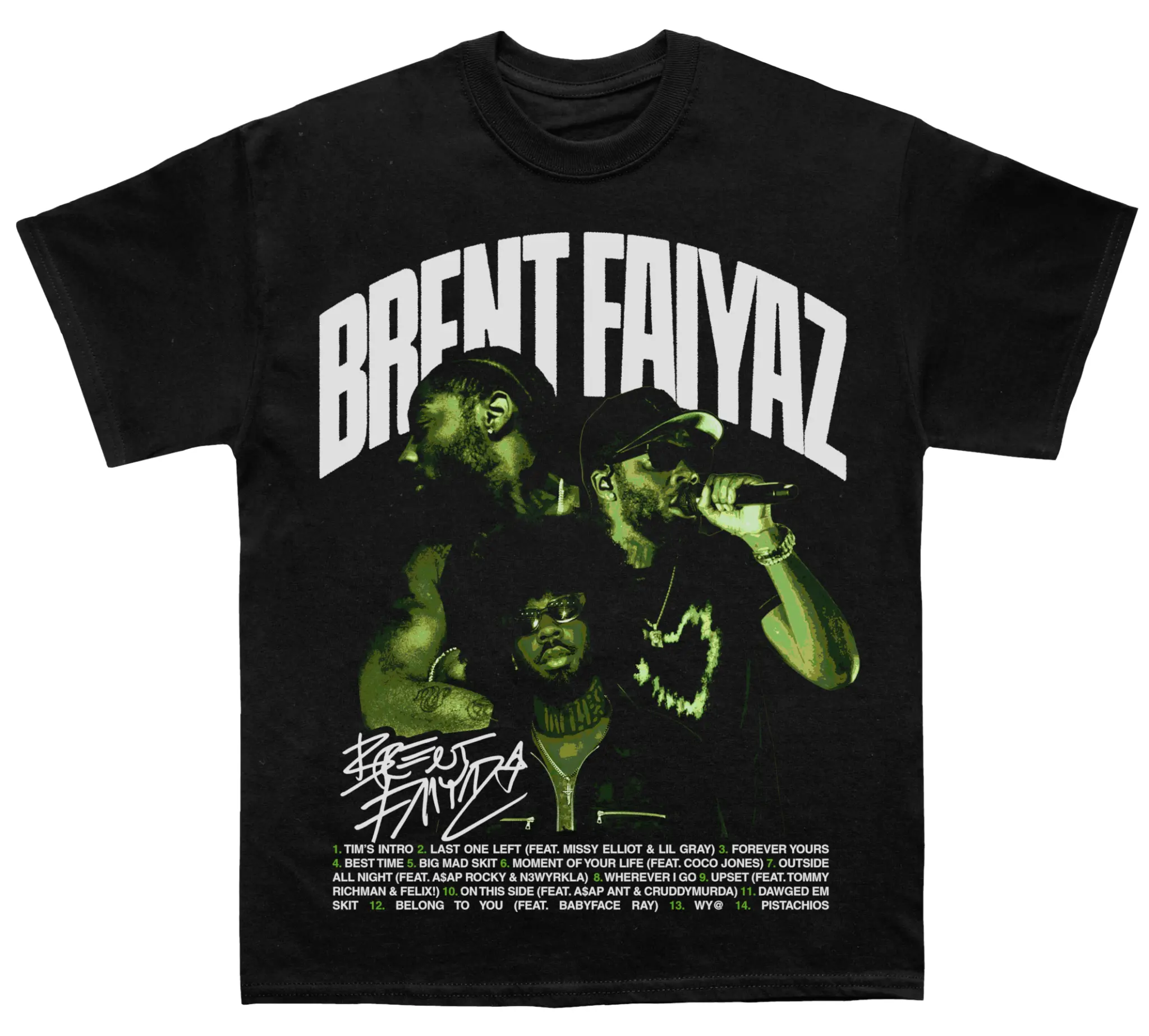 Brent Faiyaz T-Shirt, Retro Hip Hop Tee, R&B Graphic Shirt, Vintage Y2K Unisex Streetwear
