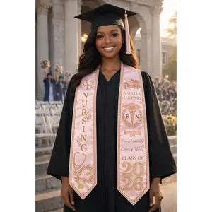 Personalized Nursing Graduation Stole with Name, RN Symbol