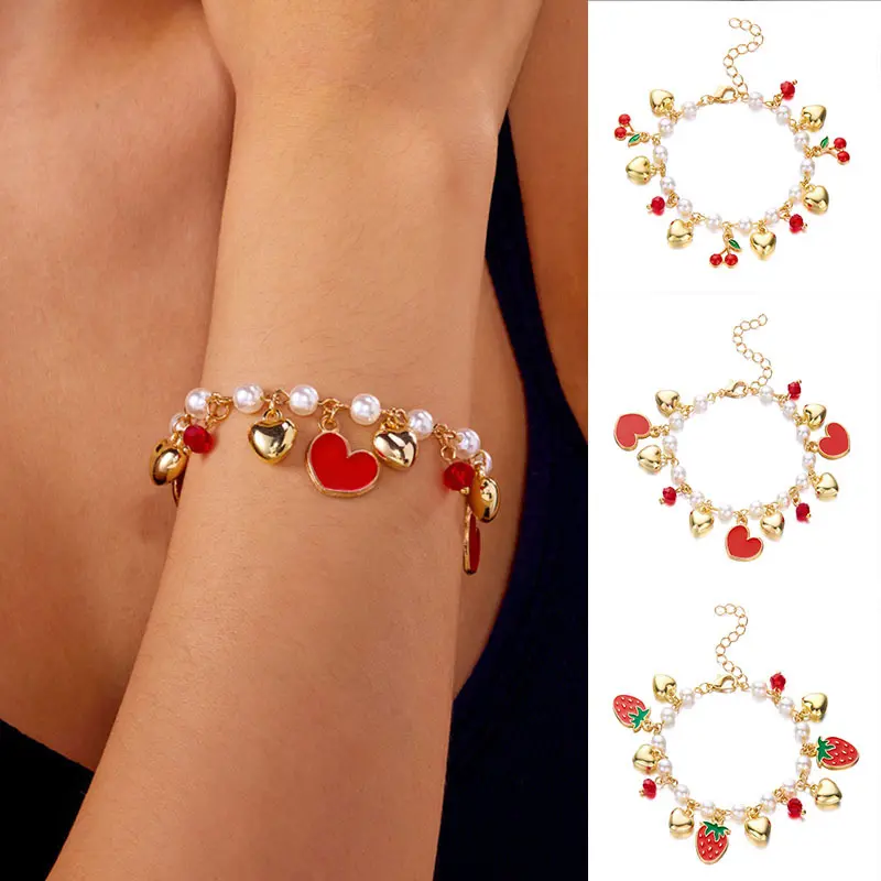 2026 New Arrival: Sweet & Versatile Cherry, Strawberry, and Heart-Themed Jewelry — Unique, Minimalist, and Adjustablev, Love, Fruit