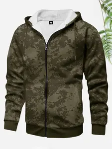 Men's spring and autumn regular fit long sleeve personalized tie-dye camouflage allover print pocket zipper hoodie fashion casual sports streetwear outdoor men's jacket, suitable as a gift for husband or boyfriend, suitable for street style, commuting, ou