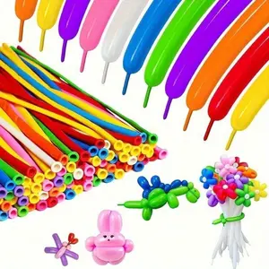 100pcs Multi-Color Latex Balloon Twisting Set for Christmas Party Decorations,Halloween Party Supplies, Birthday show, Family Party Activities, Wedding Entrance Decor, Baby Shower Entertainment,DIY Balloon Art Crafts,colorful balloon